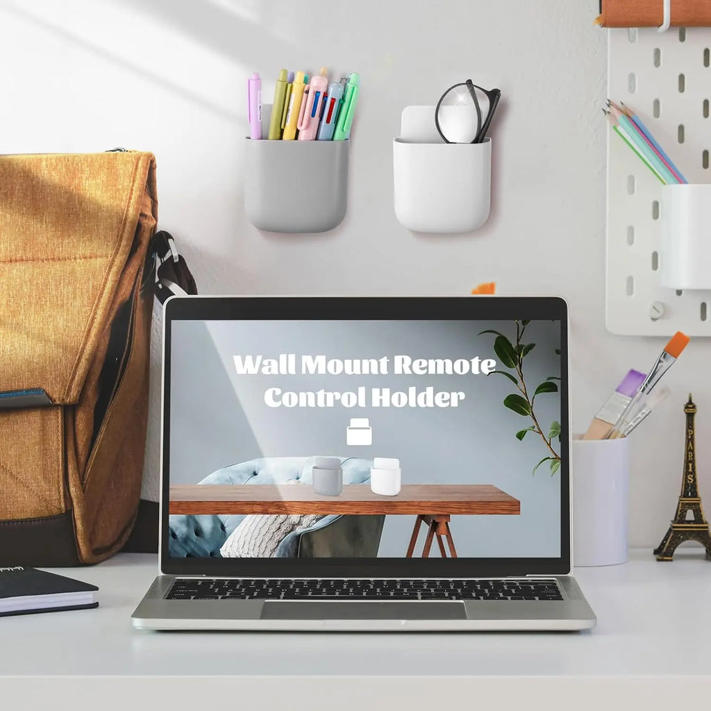 Wall Mounted Storage Box Mobile Phone Plug Holder Stand Rack Remote Control Storage Organizer Case For Air Conditioner TV