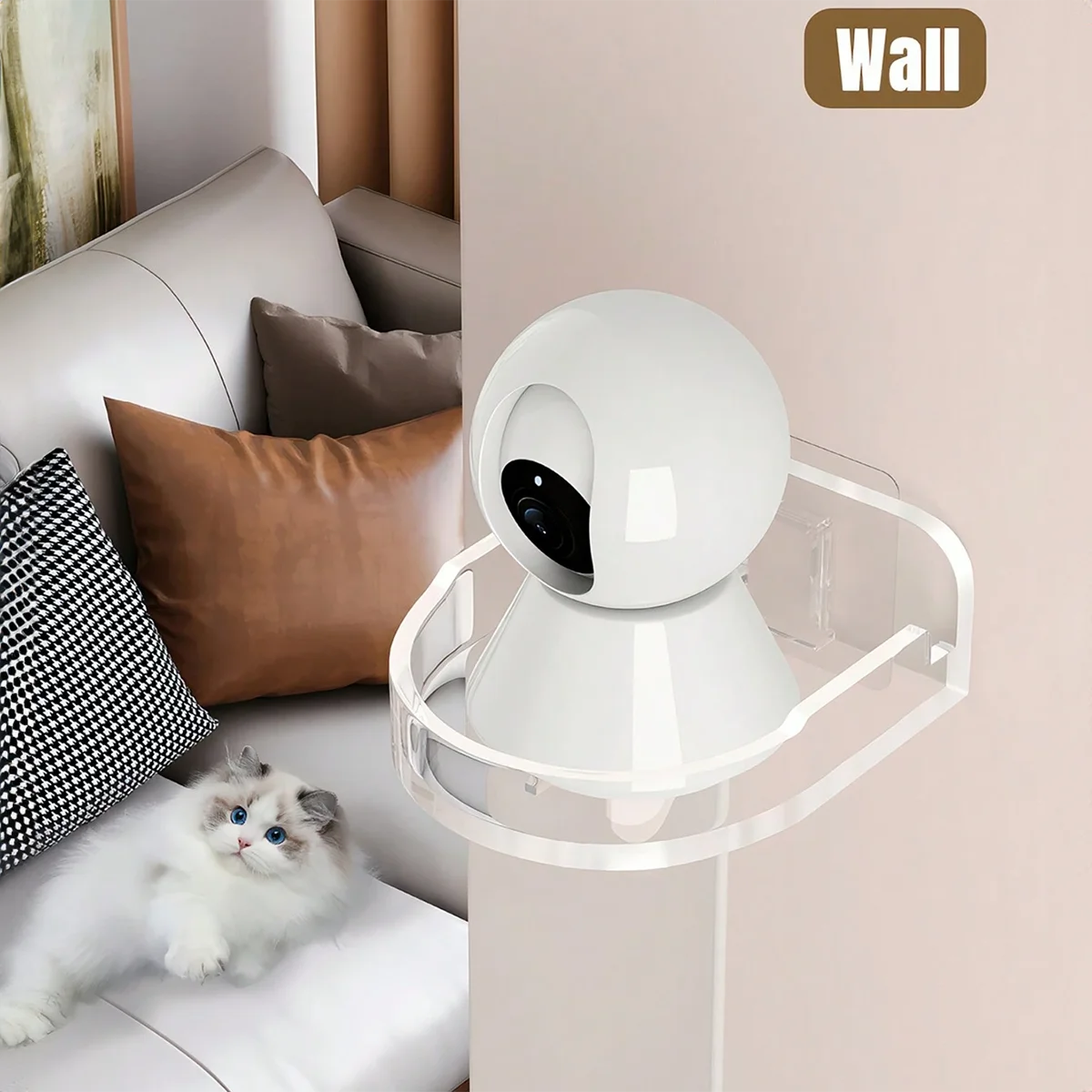 Universal Non-Drilling Wall Mount for CCTV Camera - Durable and Space-Saving Storage Holder