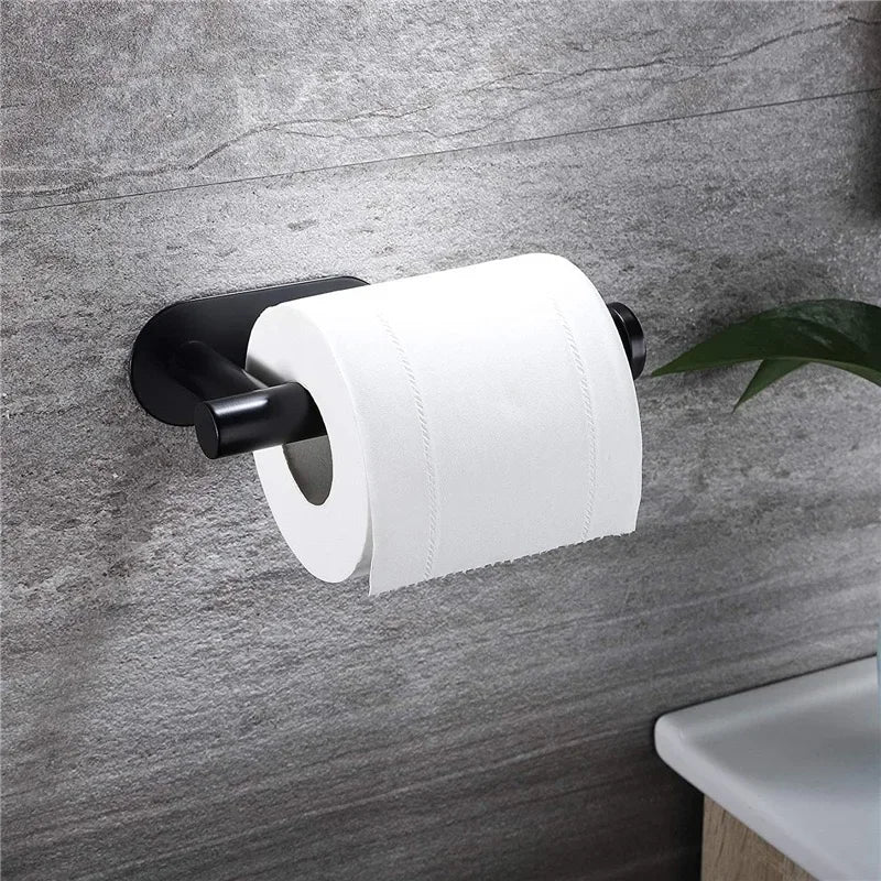 Kitchen Paper Towel Holder Adhesive Tissue Hanger Toilet Roll Paper Dispenser Cabinet Storage Napkin Rack Bathroom Accessories