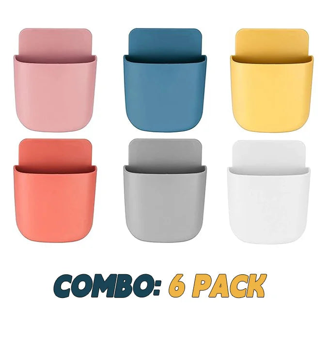 Wall Mounted Storage Box Mobile Phone Plug Holder Stand Rack Remote Control Storage Organizer Case For Air Conditioner TV